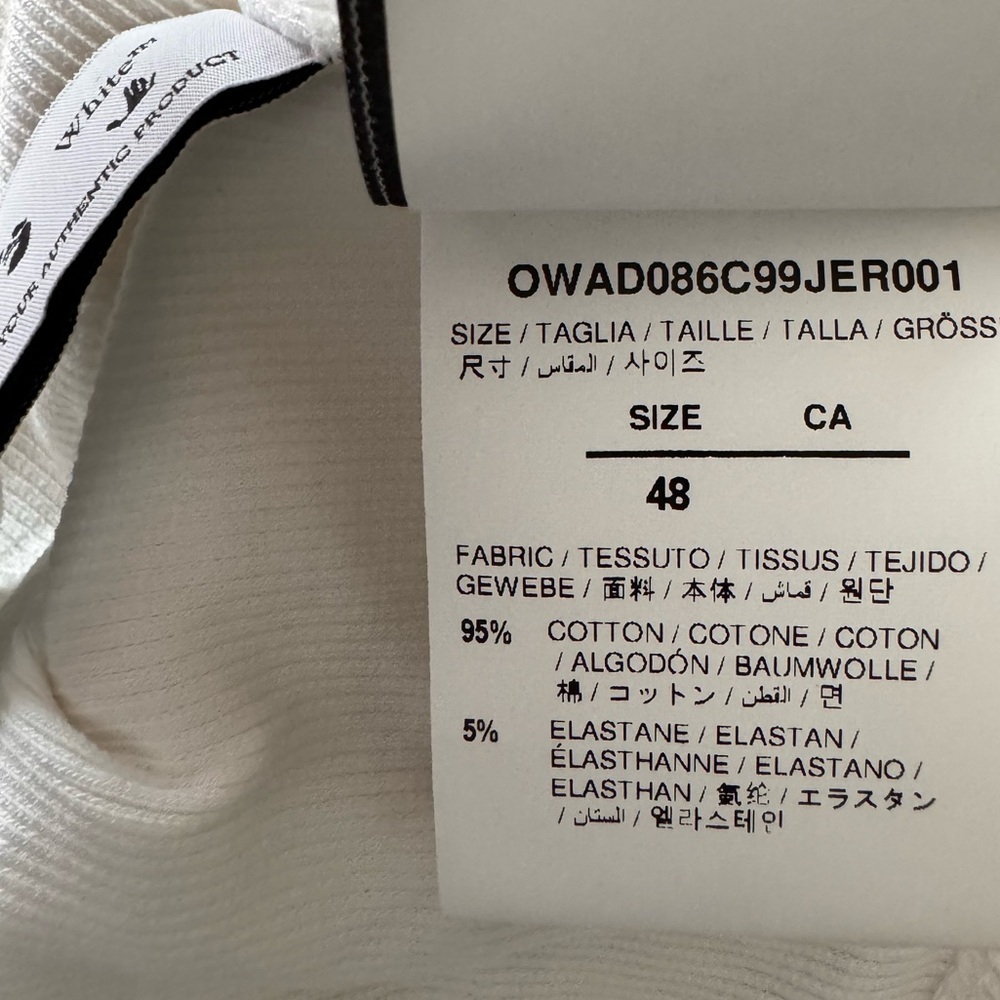 Off White Stamp Ribbed Rowing  Cropped Top - Picture 8 of 9